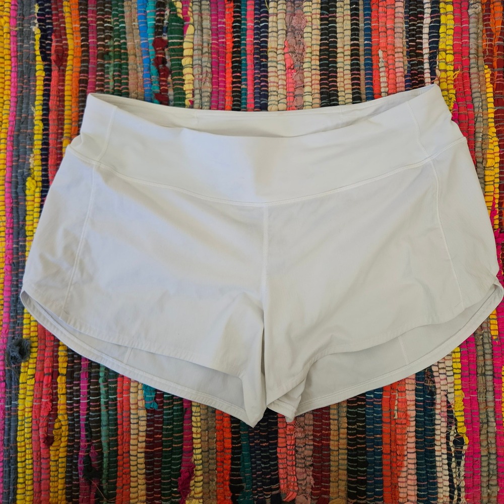 Lululemon Speed Up Short Sz 12 Tall White - Fair